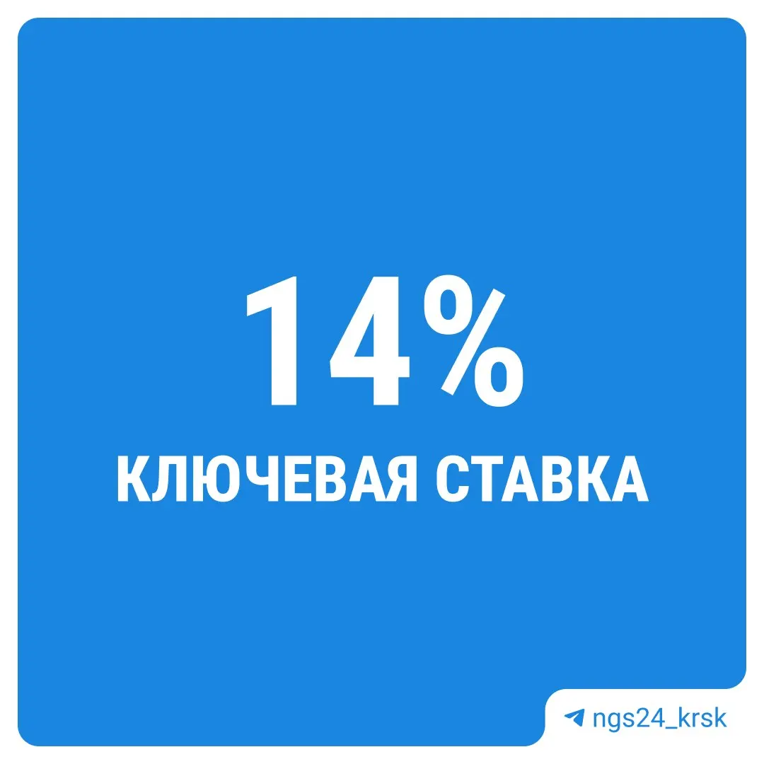 Центральный банк принял решение сохранить ключевую ставку без изменений на уровне 14% годовых.