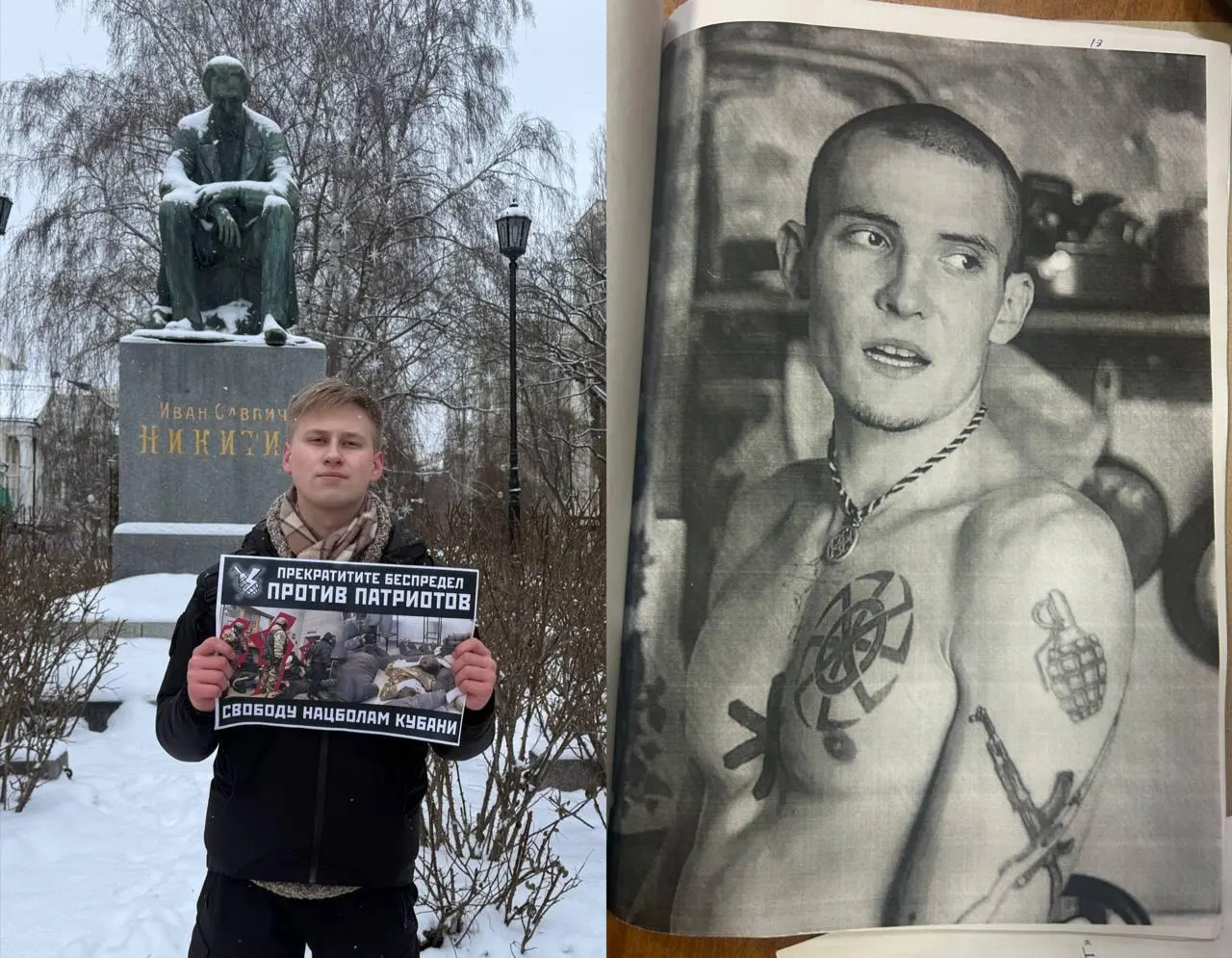 Суд поместил под арест активиста, задержанного у дома. Поводом стала фотография погибшего добровольца с татуировкой, которую правоохранители сочли экстремистской; правозащитники заявляют об отсутствии состава правонарушения.