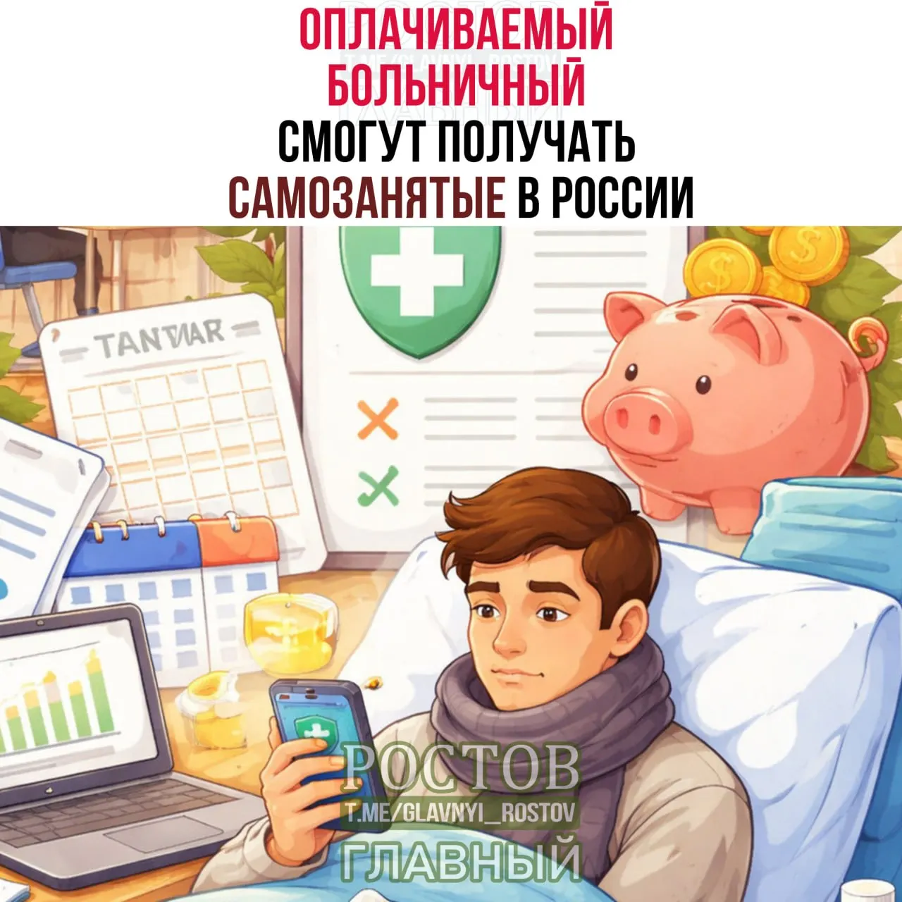 В России самозанятые смогут получать оплачиваемый больничный. Базовая выплата 35 000 руб. доступна при взносах 1 344 руб./мес., выплаты до 50 000 руб. — при 1 920 руб./мес.; оформление через Мой налог, Госуслуги или СФР.